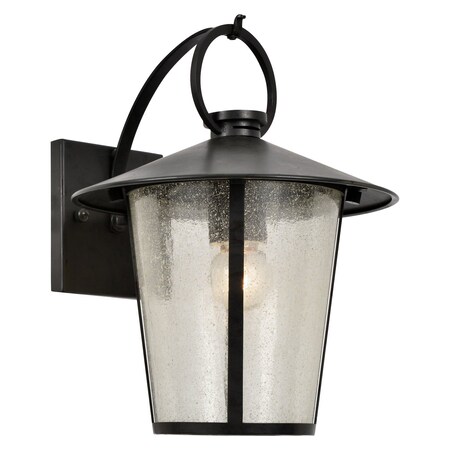 Crystorama Andover Outdoor One Light Matte Black Wall Mount AND-9201-SD-MK